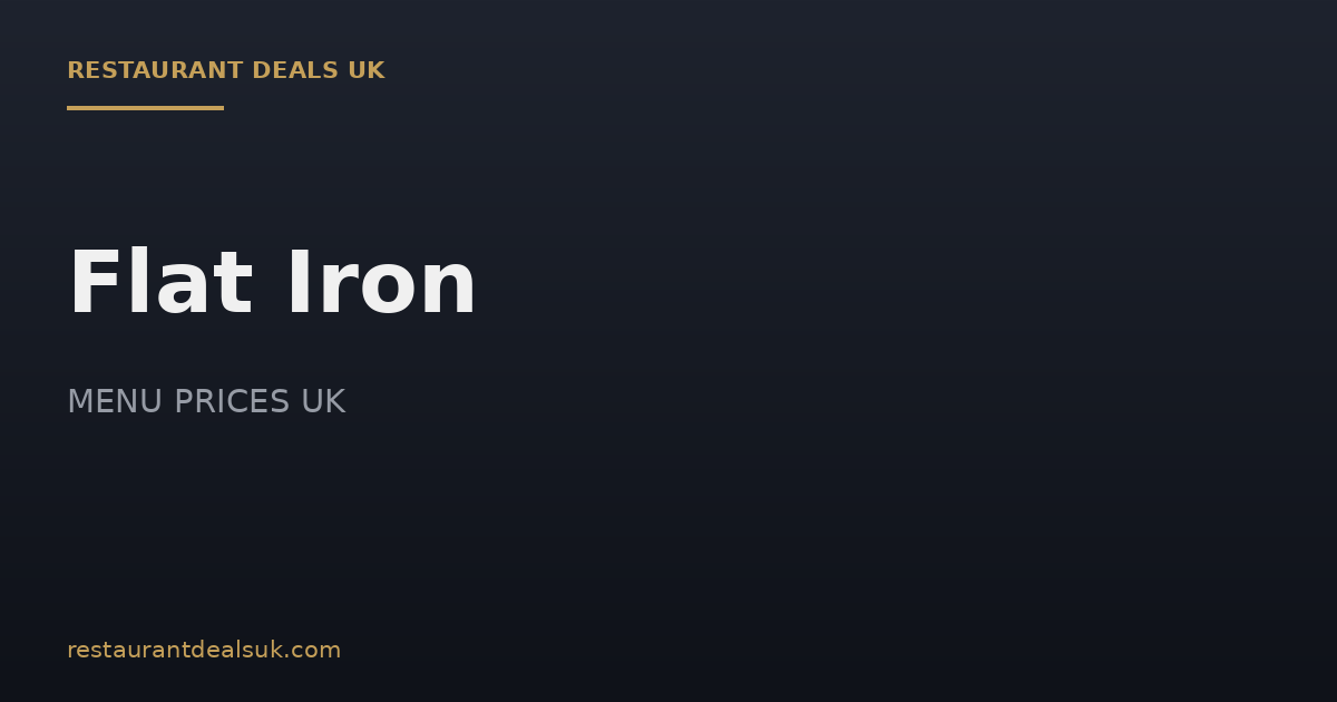 Flat Iron Steak Prices UK