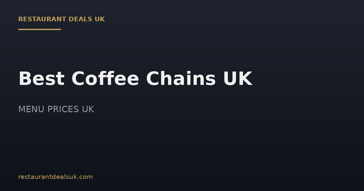 Best Coffee Chains UK (July 2026) — Compared