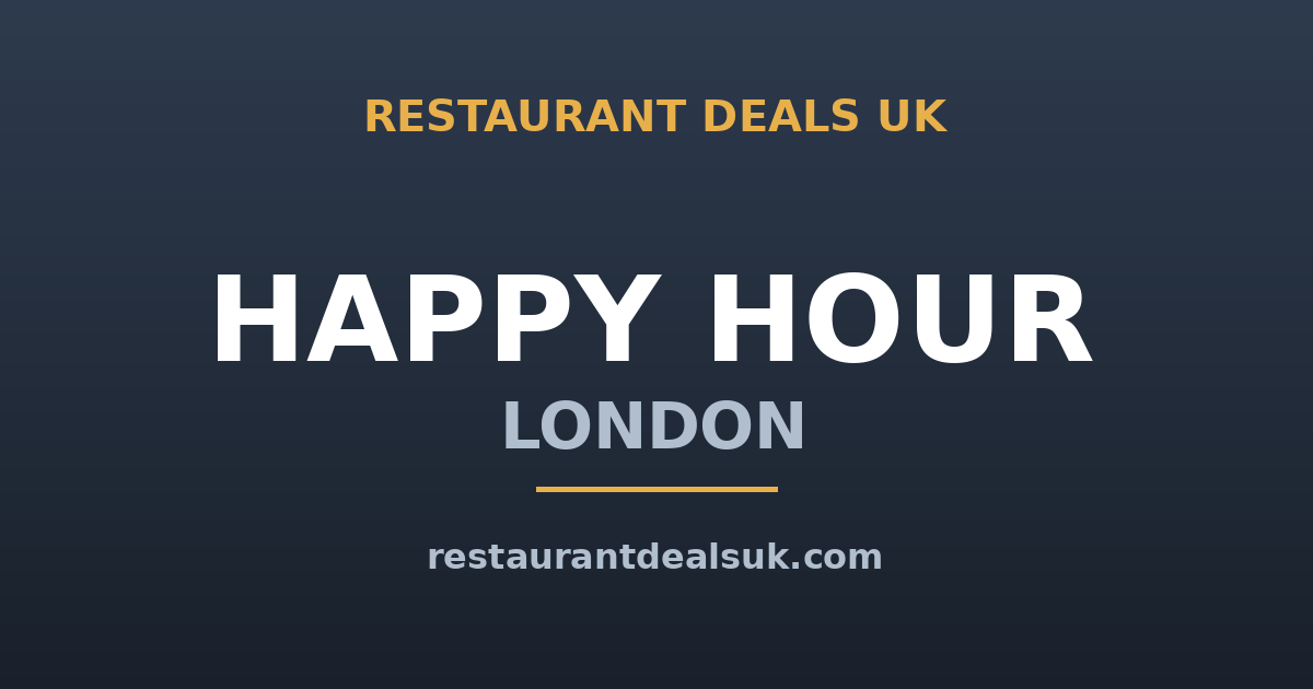 Happy Hour London (June 2026) — Best Bars, Times & 2-for-1 Deals
