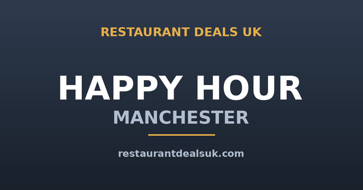 Happy Hour Manchester (June 2026) — Best Bars, Times & Deals