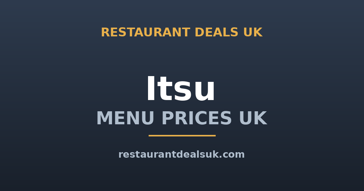 Itsu Menu Prices UK (June 2026) — Sushi, Rice Bowls & Gyoza